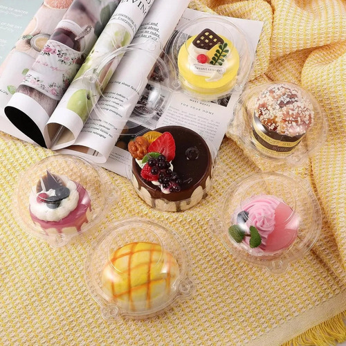 150 Vasos Con Domo Estándar Cupcake Caja Individual Y