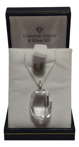 Colgante Cristal De Swarovski® Graphic Cadena Plata Fina 