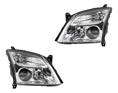 Par Juego Faros Chevrolet Vectra 2003-2005 Fondo Cromado Rxc