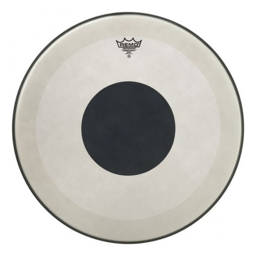 Parche Remo Powerstroke 3 Coated Black Dot 24'' Para Bombo