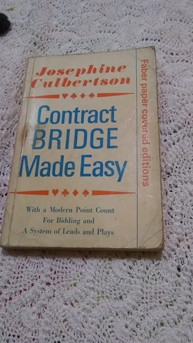 Libro Contract Bridge Made Easy J.culbertson En Ingles