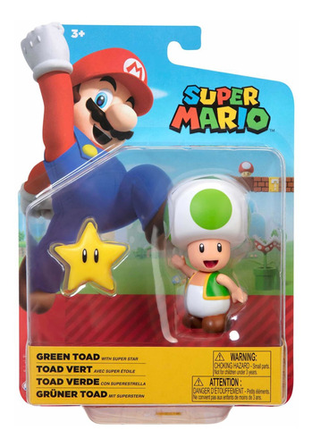 Súper Mario  Figura Articulada Green Toad Original
