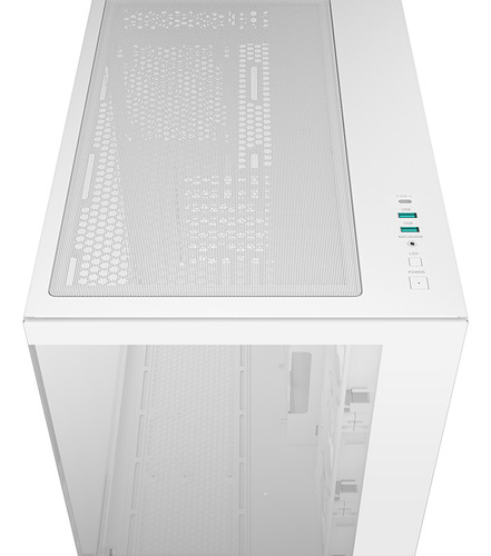 Gabinete Deepcool Cg530 4f Doble Cámara Panorámico 4 Fans Color Blanco