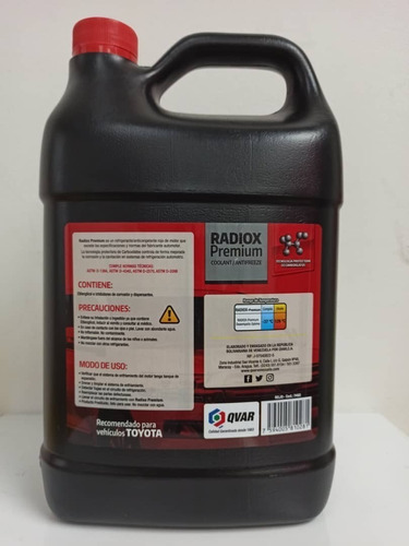 Refrigerante Toyota Rojo Q-var Radiox