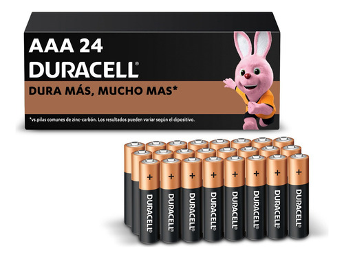 Duracell Pilas AAA 1.5V Alcalinas 24 Baterías Larga Duración