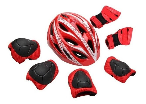 Casco De Niño Gub +set Proteccion Rodillera Codera Muñequera