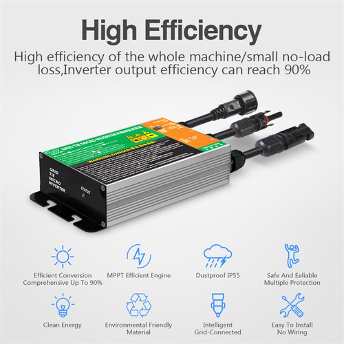 Microinversor De Conexión A Red Solar Mppt De 120w 150w 180w