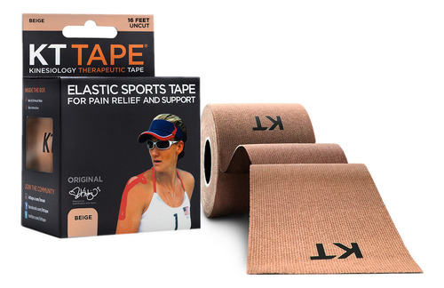 Cinta Deportiva Kt Tape Original De Algodón Beige, Rollo Sin