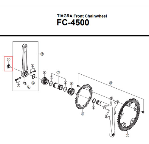 Imagem 4 de 4 de Parafuso De Aperto Fixação Para Pedivela Shimano Fc-m4500