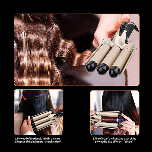 Rizador De Pelo Ondulado De 3 Barriles Para Rizar El Cabello