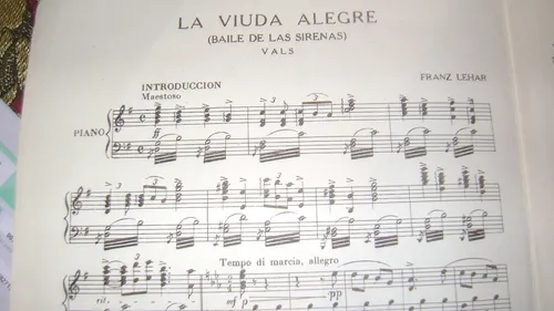 Partitura Piano Baile De Las Sirenas (la Viuda Alegre) Lehar (Usado)