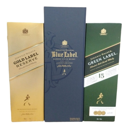Combo Johnnie Walker Blue Green And Gold