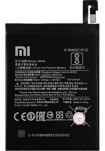 Bateria Pila Xiaomi Redmi Note 6 Pro Bn48