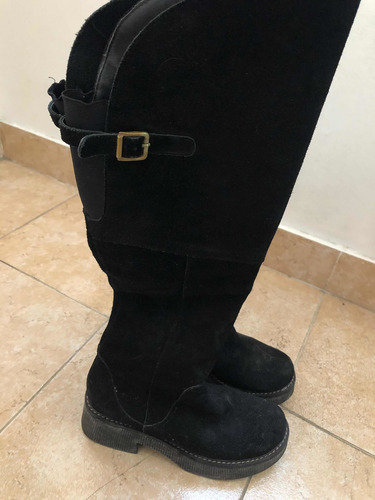 Botas Bucaneras De Gamuza Y Plataforma. Mujer. T 37
