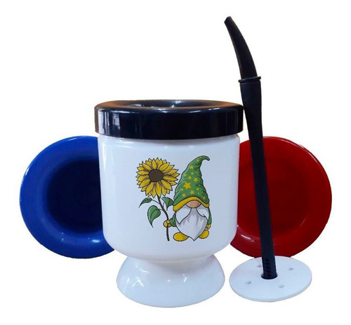 Mate Plastico Duende Girasol Estrellas