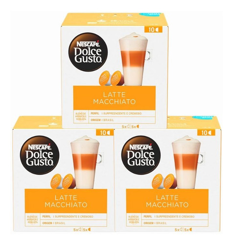 Nescafe Capsulas Dolce Gusto Late Macchiato 3 Cajas