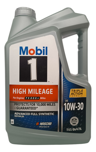 Aceite De Motor 10w30 Sintético Mobil 1 High Mileage 4.73 L
