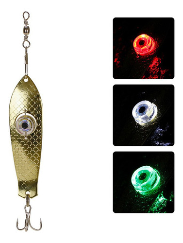 Lámpara Led Para Peces Lure Light, Luz De Cebo, Tres Anzuelo