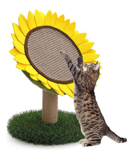 Bnosdm Poste Rascador De Girasol Para Gatos De Interior, Pos