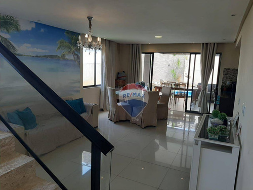 Imagem 3 de 20 de Excelente Duplex Em Condomínio Fechado Com 5 Quartos À Venda - 435m² - Ponta Negra - Natal/rm - Ca0265