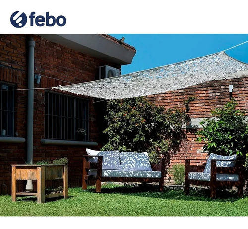 Imagen 8 de 10 de Red Malla Sombra 3x3m Toldo Uv Decoración Camuflada Febo