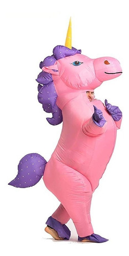 Disfraz Inflable Unicornio Rosa Adulto Halloween Go.love