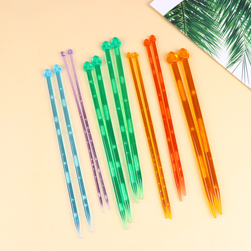 Juego De Varillas De Tejer Acrílicas De 25 Cm Para Suéteres