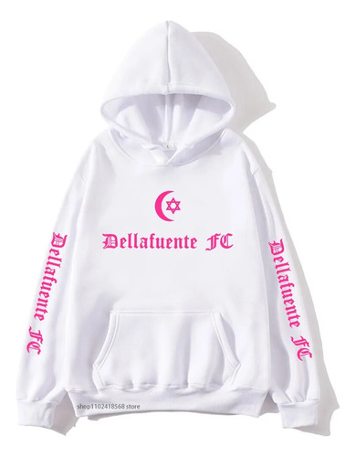 Sudadera Dellafuente Con Capucha Y Estampado Rosa Musical De