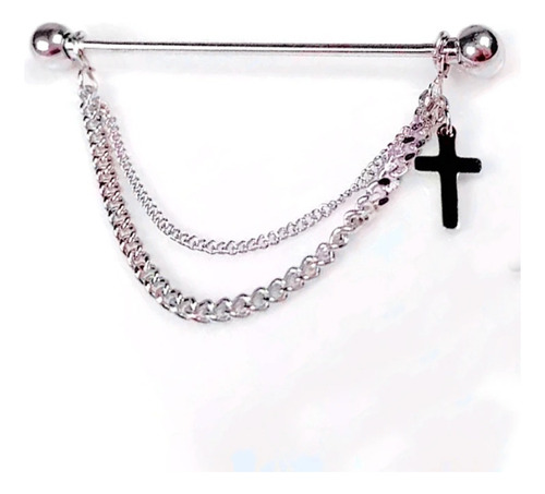Piercing Industrial Oreja C/ Cruz Bbij12 1,6x42x4 (14g) 1 Un