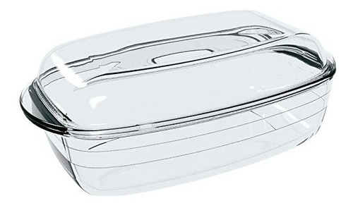 Imagen 1 de 4 de Cacerola Vidrio Ocuisine Rectangular C/ Tapa 6,5 Lts