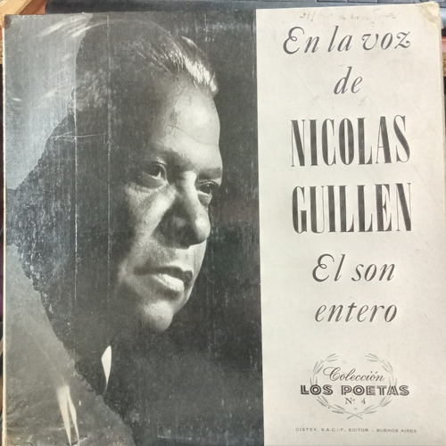 En La Voz De Nicolás Guillén El Son Entero Vinilo Disco Lp