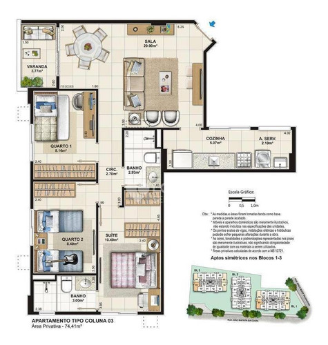 Apartamento Com 2 Quartos À Venda, 59 M² Por R$ 370.000 - Pendotiba - Niterói/rj - Ap44469