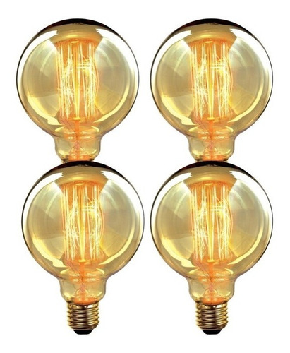 10 Focos Led Decorativo Vintage Vidrio Marron Calido 2w/10w