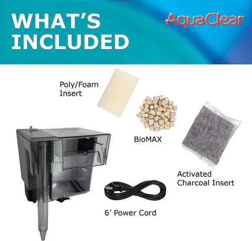 Hagen® Aqua Clear Filtro Cascada Acuarios Peceras 265 Litros