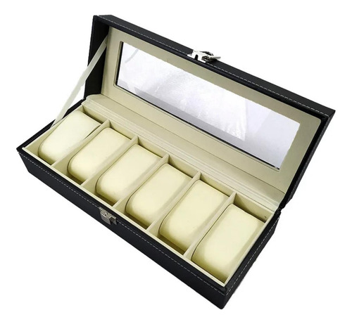 Estuche De Almacenamiento Caja Organizador Para 6 Relojes