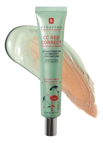 Erborian Cc Red Correct Para Mujer Con Centella