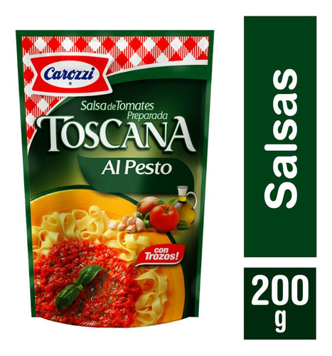 Salsa De Tomate Toscana Carozzi 200 Gr Alpesto(10 Unid)super