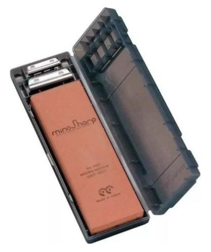 Set Cuchillo Global G2 Acero Inox + Piedra De Afilar Global