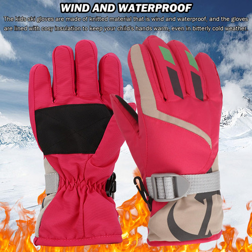 Guantes De Esquí Para Niños Guantes Nieve A Prueba De Viento