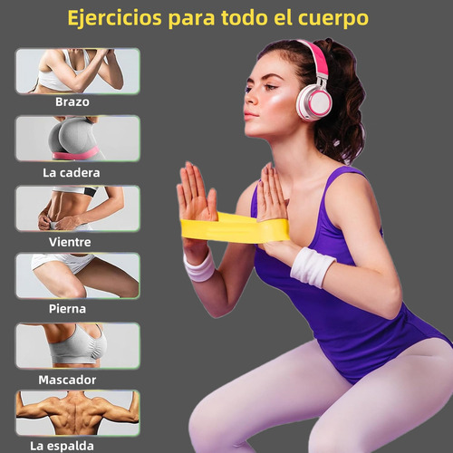 Ligas Resistencia 5 Bandas Elasticas De Ejercicio Yog