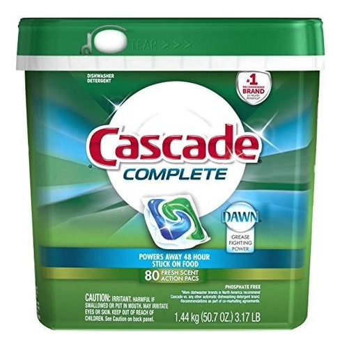 Cascade Complete All-in-1 Actionpacs Dishwasher Detergent, 
