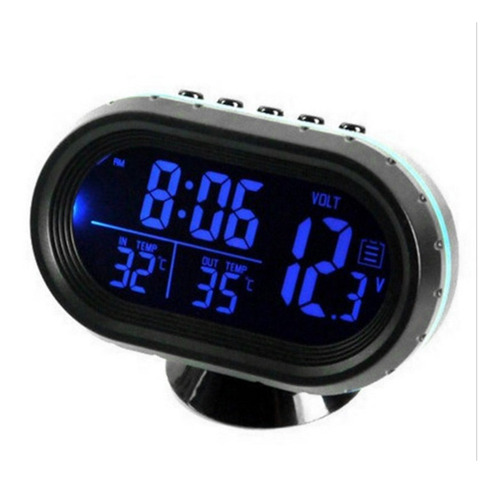 Coche Termómetro Digital Reloj Dc 12 V Automóvil Reloj Led