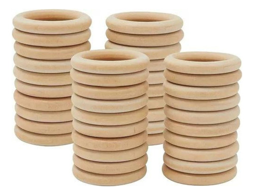  Argollas Aros Para Cortina De Madera 50mm X10 Unidades