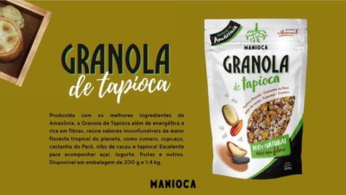 Imagem 6 de 10 de Granola De Tapioca 200g Manioca, 100% Natural E Vegana