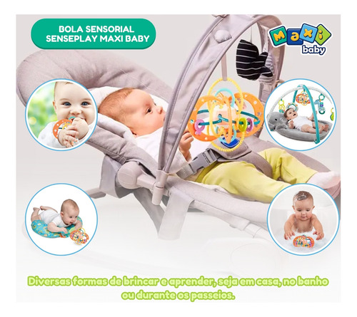 Bola Sensorial Bebê Mordedor Massageador Senseplay Maxi Baby