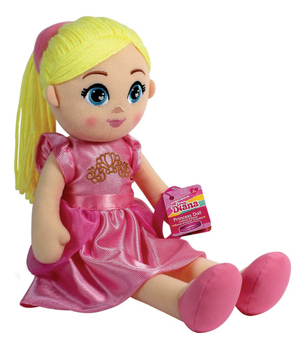 Love Diana Muñeca Princesa Rosa, Felpa, 15 Pulgadas