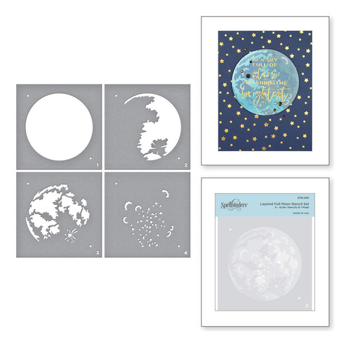 Spellbinders Plantilla Luna Llena Color Blanco