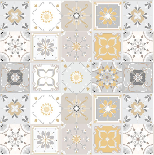 Plancha Vinilo Lamina Azulejo Mosaico Adhesivo 1x0.70m Piso Color Vecchio