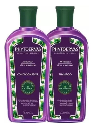 Kit Shampoo+condicionador Antiqueda Phytoervas 250ml