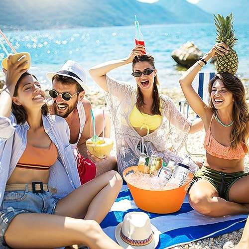 Cubeta De Plstico Para Fiestas Con Asas, 8 Piezas - 4.3l